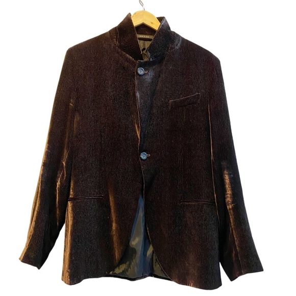ARMANI COLLEZIONI Velvet Corduroy Dinner Jacket Brown - Picture 1 of 11
